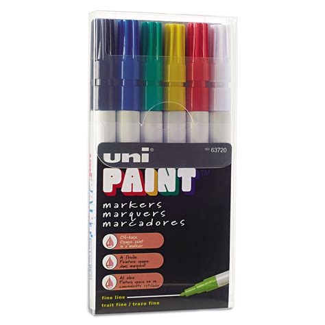 Sanford Uni Paint Uni Paint Markers Fine Point Assorted 6set