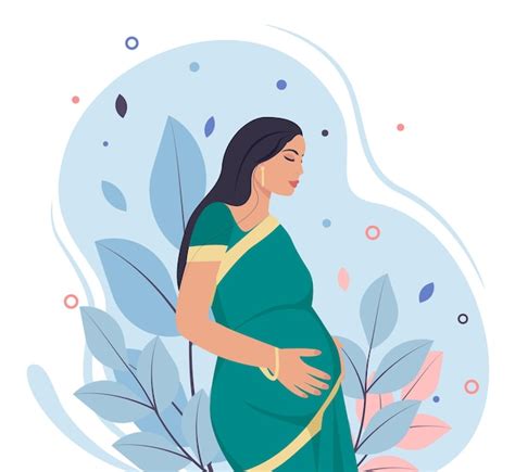 Indian Pregnant Women Vectors And Illustrations For Free Download Freepik