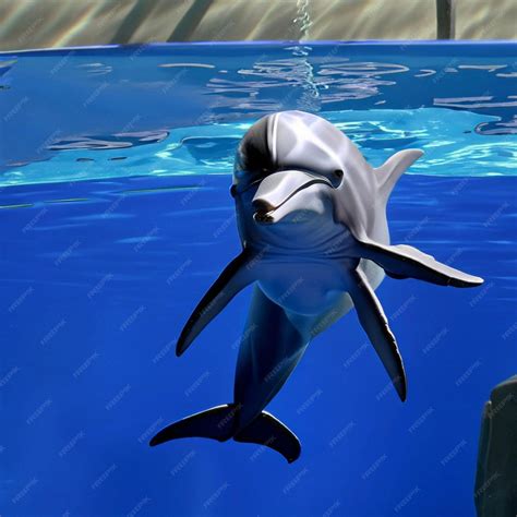 Premium AI Image | Happy jumping dolphin