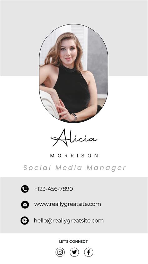 Modern Digital Business Card Template Custom Digital Etsy