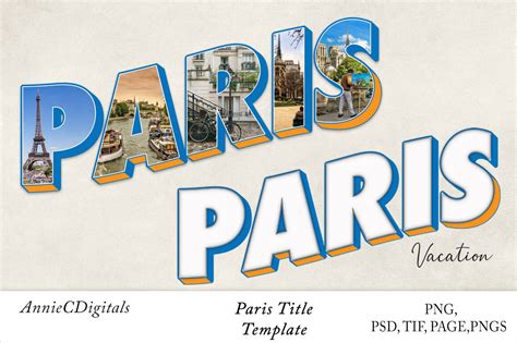 Paris Photo Title And Template By Anniecdigitals Thehungryjpeg