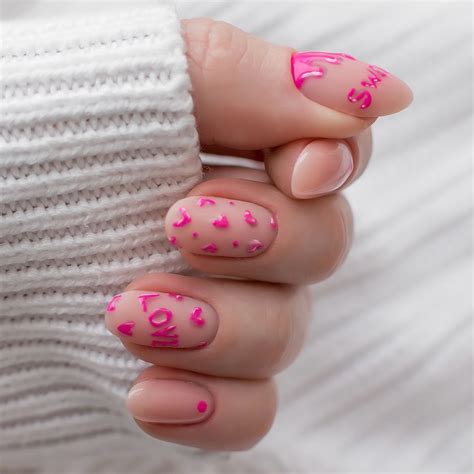 Pink Nails For Valentines Day Pink Nails Nails Nude Nails