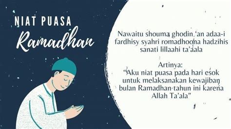 Bacaan Niat Puasa Ramadhan Berbuka Shalat Tarawih Dan Witir Arab Dan