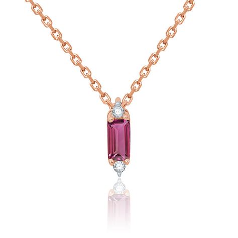 Pendentif Or Rose 18k Tourmaline Rose Aurora Ocarat