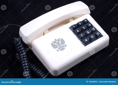 Phone with the Arms of Russia Stock Photo - Image of corded ...