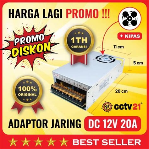 Jual Adaptor Jaring Psu Power Supply Dc 12v 20a Ukuran Besar Garansi 1 Th Shopee Indonesia