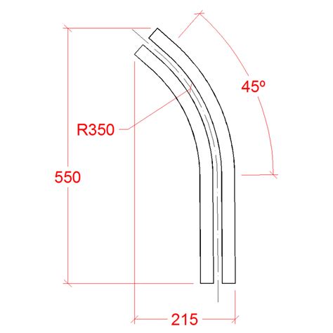 Twin Track Rail Bend Aes Mm Aes Food Equipment