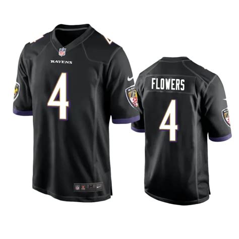 Baltimore Ravens Zay Flowers Black 2023 NFL Draft Game Jersey - Jerseyok Shop