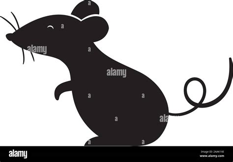 Isolated mouse silhouette vector design Stock Vector Image & Art - Alamy