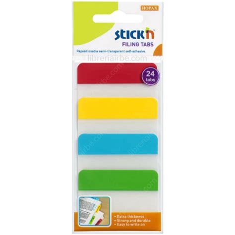 Set 24 Pestañas Adhesivas Semitransparentes Stick n Filing Tabs 38 x