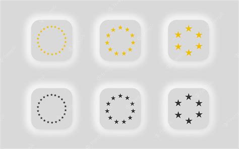 Premium Vector Stars Of Various Sizes Arranged In A Circle Icon