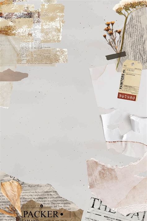 Download Premium Vector Of Aesthetic Collage Background Ripped Paper