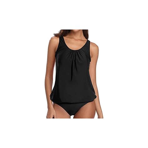 Mjgkhiy Costume Da Bagno Donna Due Pezzi Push Up Donna Tankini Set Taglie Forti Mare Bikini