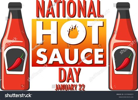 National Hot Sauce Day Banner Design Stock Vector Royalty Free