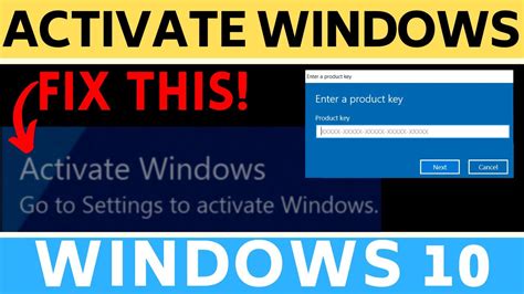 How To Activate Windows 10 Youtube