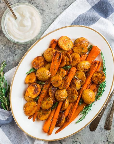 Healthy Roasted Potatoes And Carrots A Delicious Caramelized Vegetable Side Dish Roasted