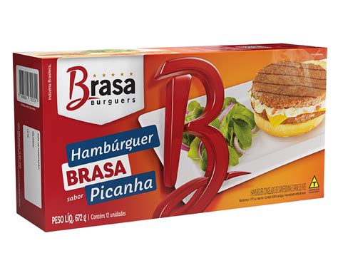 Hambúrguer Picanha 56g Caixa 12 Unidades Brasa