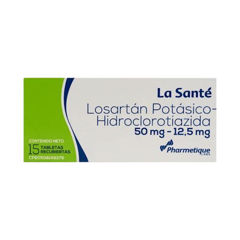 Losartan Hidroclorotiazida Mg Mg X Tabletas La Sante La Sante