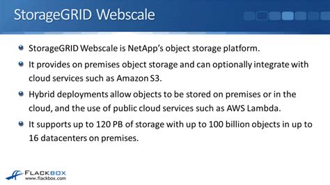 Netapp Storagegrid Webscale Overview Tutorial Flackbox