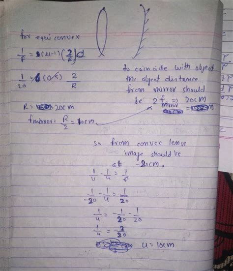 11. Focal length of an equiconvex lens is 20 cm. The refractive index ...