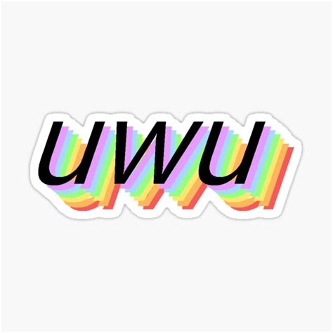 Rainbow Uwu Sticker For Sale By Autumnram05 Redbubble