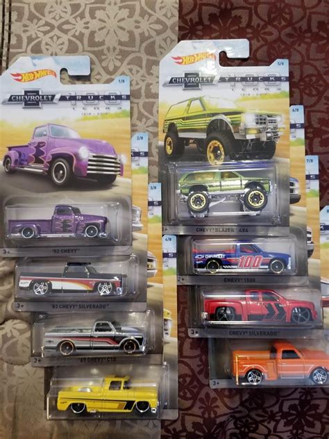 Hot Wheels Chevy Trucks 100 Years Walmart Exclusive Complete 8 Truck Set Vhtf 1956270543