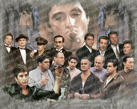 Scarface Goodfellas Godfather Sopranos Poster Kotifix