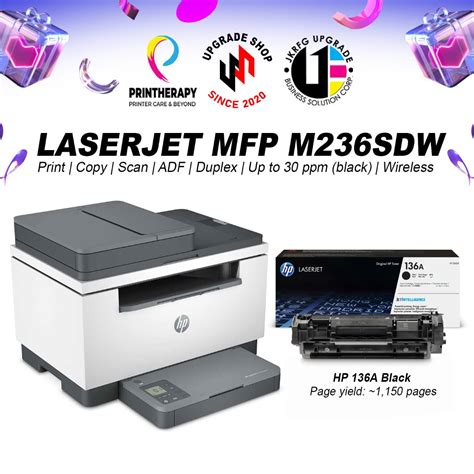 Hp Laserjet Mfp M236sdw M236 236sdw M236s 236 All In One Mono Printer Computers And Tech