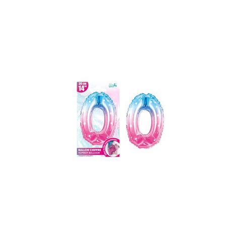 BALLON METALLIQUE FEERIQUE CHIFFRE 0 36CM Ouest Fetes