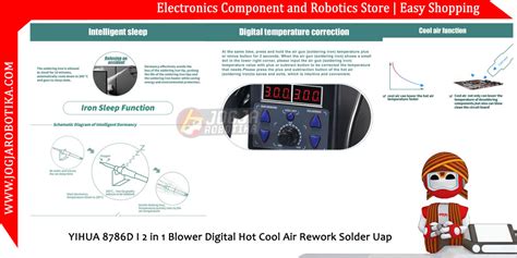 Yihua D I In Blower Digital Hot Cool Air Rework Solder Uap