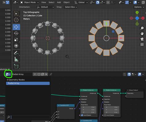 Blender 3 0x Or 3 1 Geometry Nodes Radial Array Rotation Blender