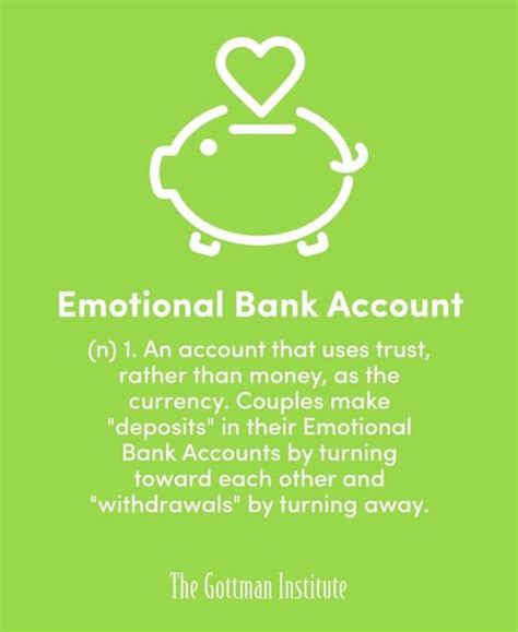 Make deposits to your relationship's Emotional Bank Account with small, everyday gestures of ...