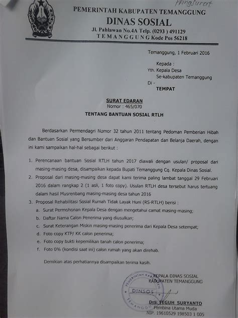 Contoh Surat Permohonan Bantuan Kursi Roda Ke Dinas Sosial Contoh