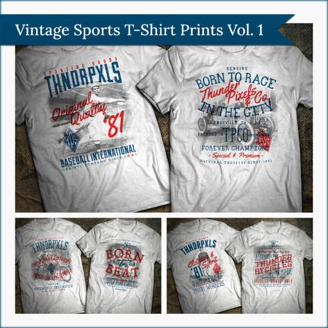 Vintage Sports T-Shirt Prints Vol. 1 – MasterBundles