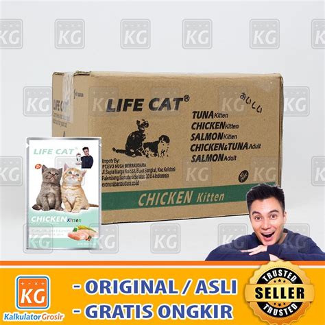 Jual Life Cat Pouch 1Box Makanan Kucing Basah Kitten Adult 85Gr 85 Gr