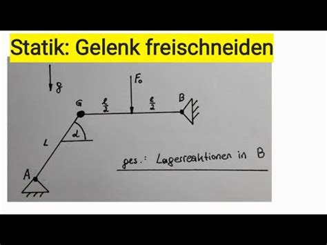 Statik Gelenk Freischneiden Technische Mechanik Statik Kinetik