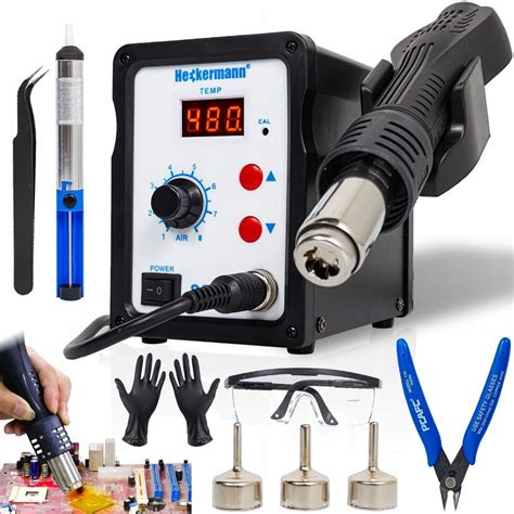 STACJA LUTOWNICZA SPAWARKA NA GORĄCE POWIETRZE 858D HOT AIR 700W ERLI pl