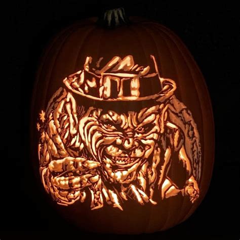 The Leprechaun Carved Foam Pumpkin Etsy