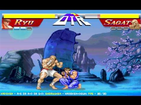 Street Fighter Ryu Vs Sagat Gameplay YouTube