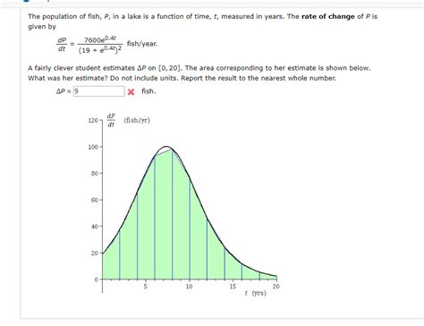 Solved The Population Of Fish P In A Lake Is A Function Of Chegg