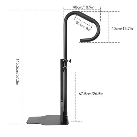 600LBS Capacity Hot Tub Handrail 57 H Safety Handrail Pivots 360 Rotatable Adjustable Height Spa
