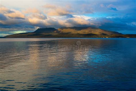 Mount Tarawera On Lake Tarawera Stock Image - Image of water, centre: 126166397