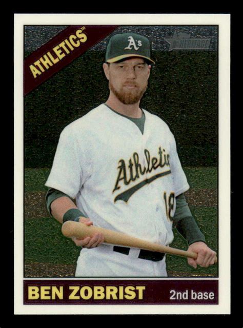 Topps Heritage High Chrome Parallel Ben Zobrist