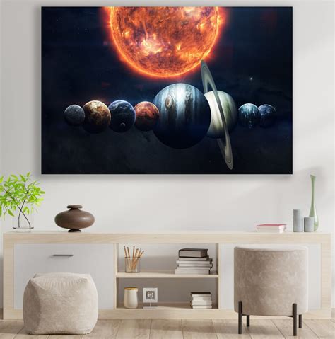 Solar System Wall Art Planets Art Huge Canvas Wall Art - Etsy