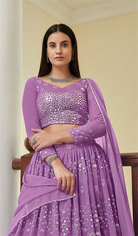 Beautiful Lilac Color Lehenga Choli For Bridal Indian Wedding Etsy