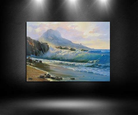 Seascape Painting Original By Alexander Shenderov Ocean Art Canvas