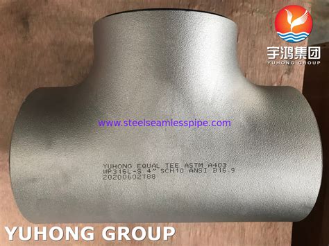 ASTM A403 WP316L Stainless Steel Seamless Buttweld Fittings Equal Tees