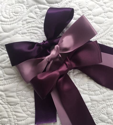 Purple Satin Ribbon Double Sided High Quality Plum Satin By Etsy