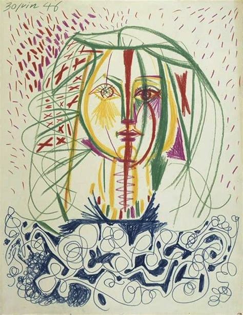 Pablo Picasso Portrait De Françoise 1 1946 Picasso Art Pablo