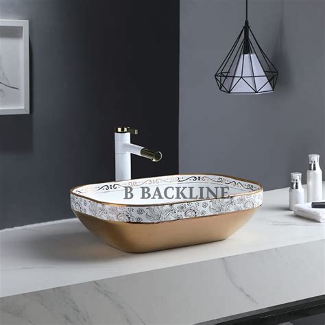 B Backline Ceramic Table Top Wash Basin Art Basin Counter Top Basin